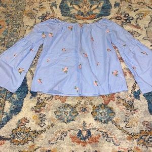 Lovely off the shoulder striped top